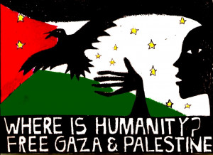 ... with the people of Palestine peace and relief to all those suffering