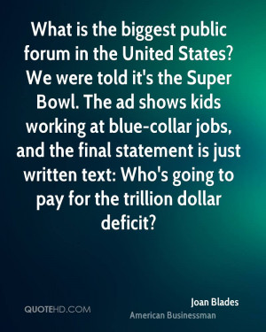 What is the biggest public forum in the United States? We were told it ...