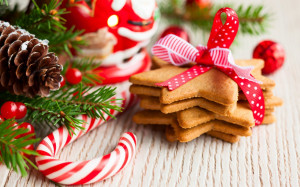Galletas, caramelos y adornos para Navidad...