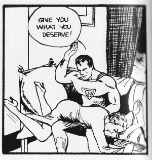 Superman repays the princess for trying to stab him with a knife when ...