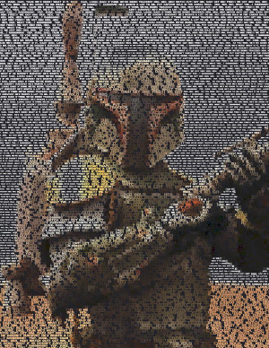 Boba Fett Quotes Mosaic Drawing