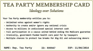 ... Dog Insult: Issue Tea Party Membership Cards To Freshmen In Congress