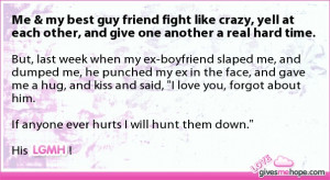 True love - Me & my best guy friend fight like crazy, yell at each ...