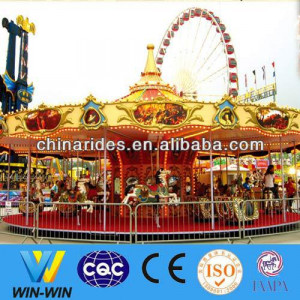 Happy kids amusement park carousel horses for jpg