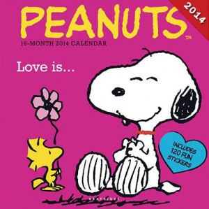 2014 peanuts love calendar 300x300 2014 Peanuts Wall Calendars and ...