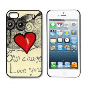 ABC 1pcs Newest Cute Hard Case for Iphone 5 5s (Owl Always Love you)