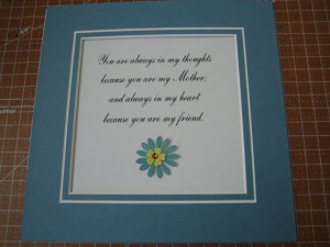 Framed quote for Mom 9x9 You are always in my by FiveSistersshop, $18 ...
