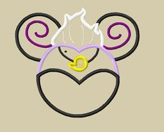 Villian Design - Little Mermaid Mouse Head Sea Witch Ursula Applique ...