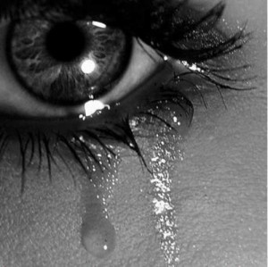 black and white, crying, eye, girl