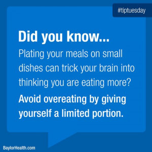 Pre-plate your food for portion control. #tiptuesday #healthyliving # ...