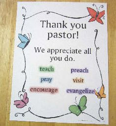 Pastor Appreciation Clergy Ideas