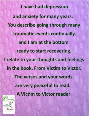 Testimony from a reader struggling with depression and anxiety.