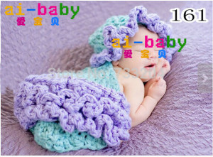 crochet baby hat photography props Little Flower Basket Cloak