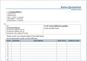 Here is preview of Sales Quotation Template,