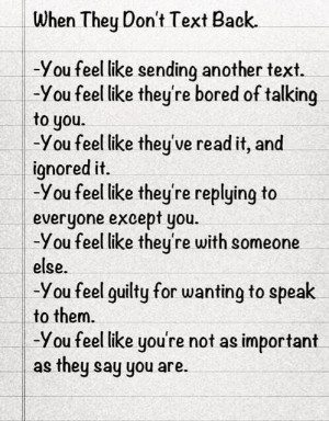 Not Texting Back Quotes. QuotesGram