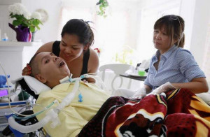 ... family room has been transformed into an intensive care unit, with the