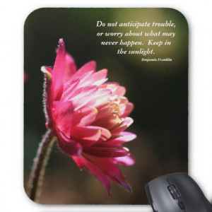 Red Flower Attitude Quote Inspirational Mousepad