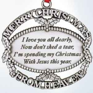 Merry Christmas from Heaven Ornament