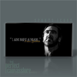 ... ERIC CANTONA MERCURIAL GENIUS XXL ICONIC CANVAS ART & FAMOUS QUOTE Art