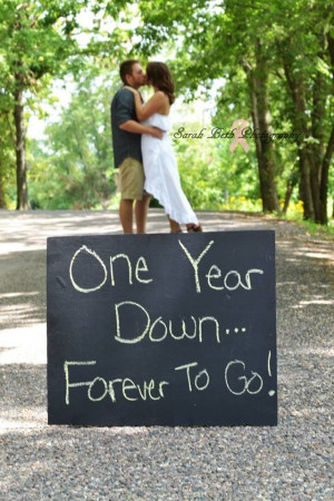 One year anniversary photo! I like this. We had our vow renewal on our ...