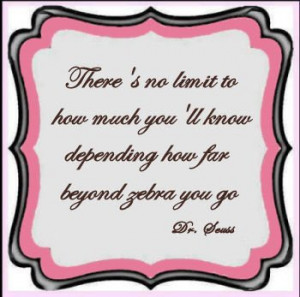 Perfect Dr Seuss zebra quote for a baby girl’s nursery with a pink ...