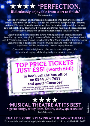 ... Legally Blonde The Musical at the Savoy Theatre in London’s West End
