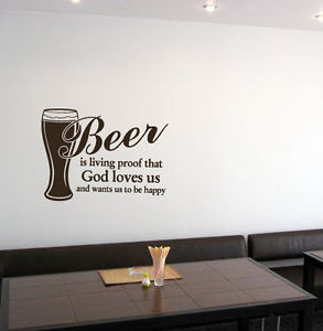 Details about WALL VINYL STICKER DECALS ART MURAL PUB BAR QUOTE PHRASE ...