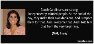 , independently-minded people. At the end of the day, they make their ...