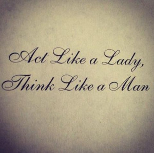 Act Like a Lady