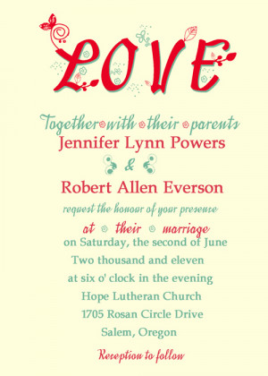 romantic and creative love wedding invitations