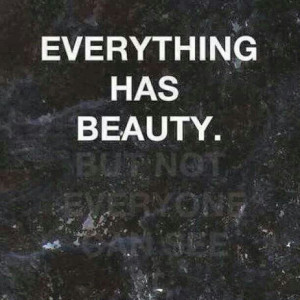 Can you see it? The beauty in everything?