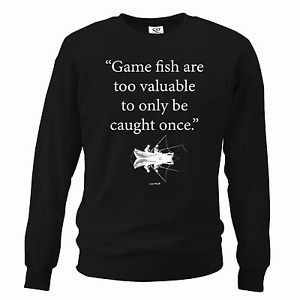 Detalles de Mens Funny Quote Fishing Sweater Salmon Carp Trout Fathers ...