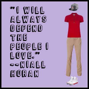 Niall Horan Quote and Fashion