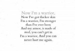 Quotes For > Demi Lovato Warrior Lyrics TumblrMovingon, Lyrics ...