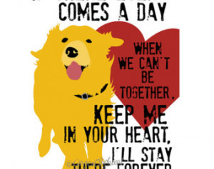 Golden Retriever Dog Art Print Wall Decor I'll Keep You In My Heart 5 ...
