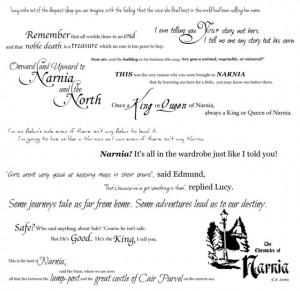 Chronicles of Narnia Quote Collection Wall Decal modern-wall-decals