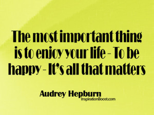 Audrey Hepburn Happiness Quotes