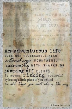 Being adventurous