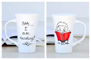 ... Mug - Book Lover coffee cup - book worm Coffee Mug - Literary gift