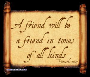 Friendship Proverbs 17:17