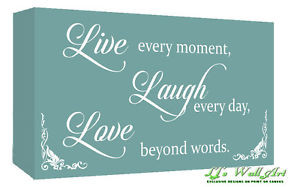 Duck-Egg-Blue-Live-Laugh-Love-Quote-Canvas-Wall-Art-Print-A1-A2-sizes