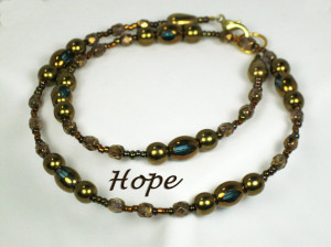 Morse Code Hope Inspirational Quote Necklace 1