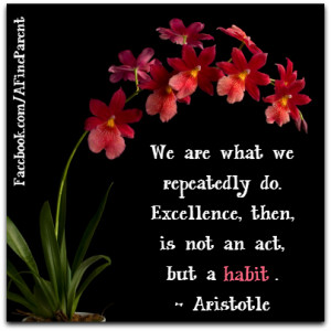 Aristotle Quote We Are What We Repeatedly Do. Excellence then is not ...