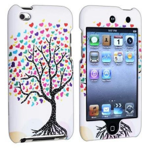 ... Tree Hearts White Hard Case Cover For Apple iPod Touch 4th Gen 4G 4