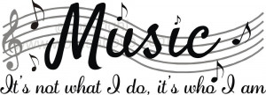 MUSIC-IS-NOT-Vinyl-Wall-Quote-Word-Decal-Dance-Musical-Notes-Room ...