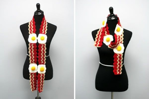 Bacon and Eggs Scarf - $29.95 (sold individually)