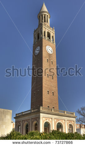 UNC Chapel Hill Bell Tower stock photo