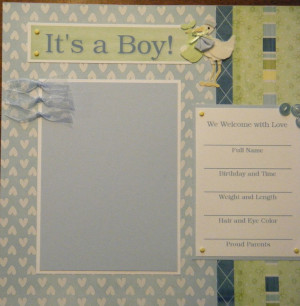 baby scrapbook pages