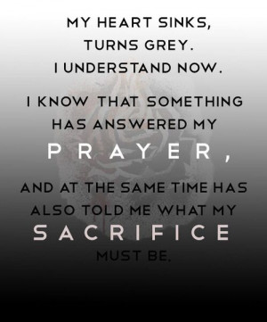 let him live i am willing to sacrifice anything to make this happen ...