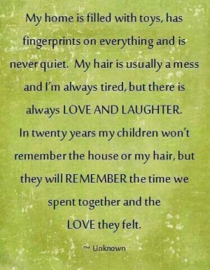 reflection on what really is memorable in our family lives.